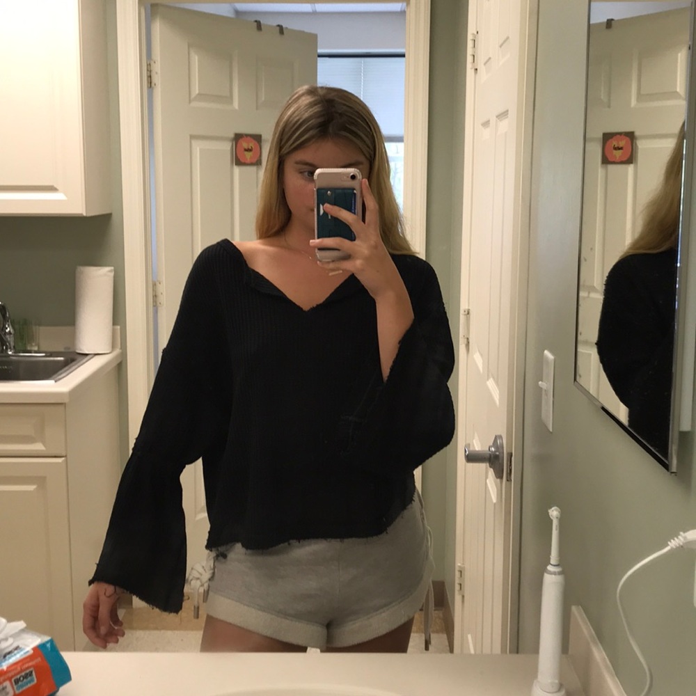 Waffled Free People Long Sleeve